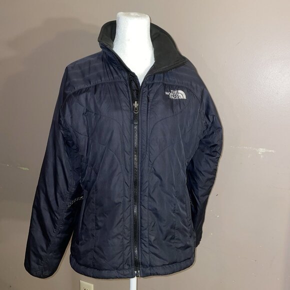 North Face Women's Solid Black Prima Loft Puffer Jacket Warm Zip Pockets Sz S - Picture 1 of 12